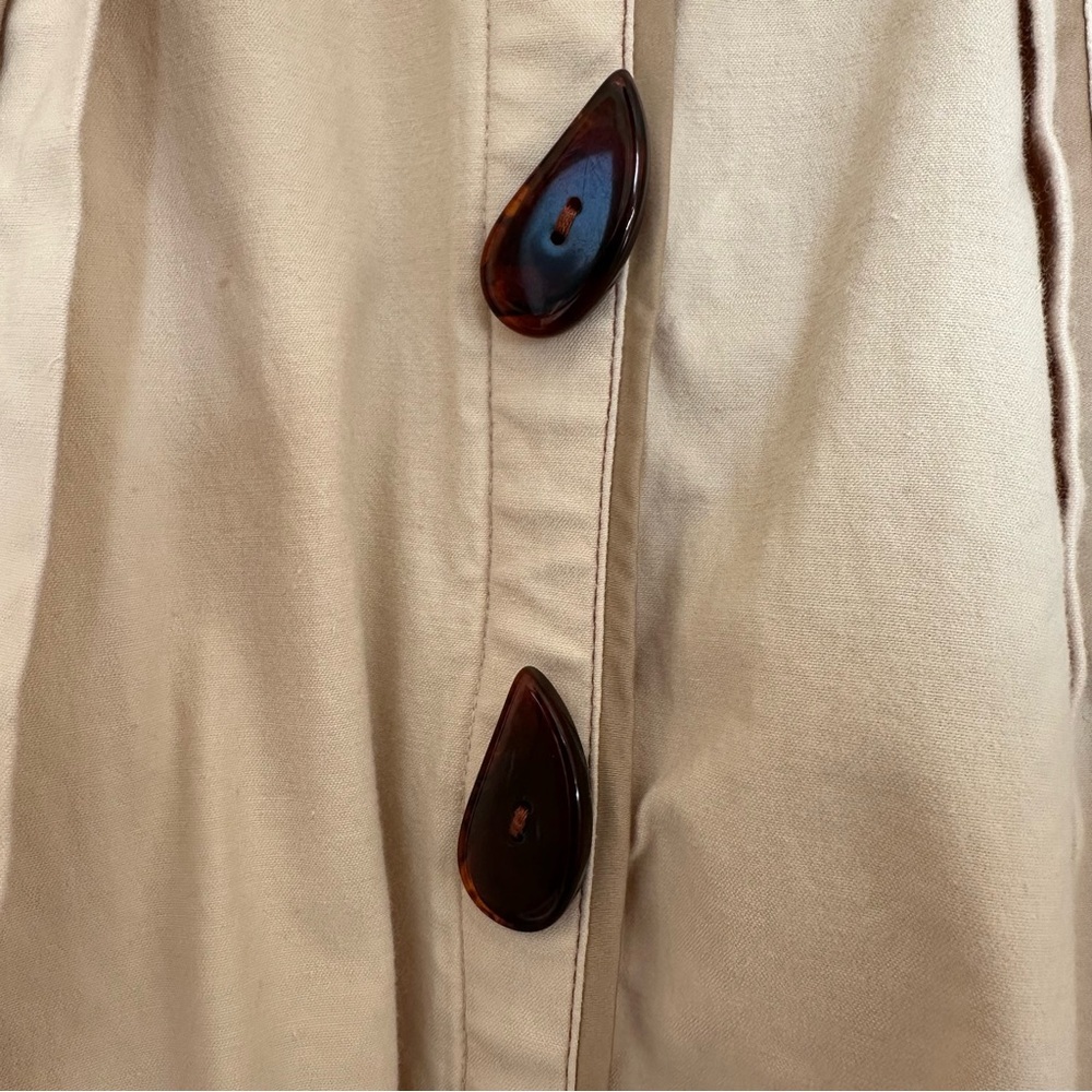 NORAH Brazilian Button Front Linen Midi Skirt Slow Fashion Women’s 6/8 - Picture 3 of 13